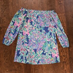 Lilly Pulitzer Floral Mini Dress - Blue and Pink